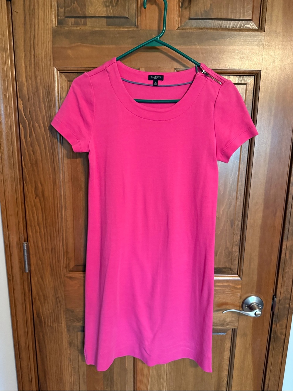 Talbots Pink Short-Sleeve Shift Dress